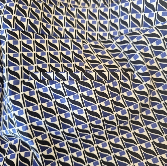 Dalia Collection Women’s Blue Geometric Print Capri Size 8 Cotton Blend - Picture 8 of 9